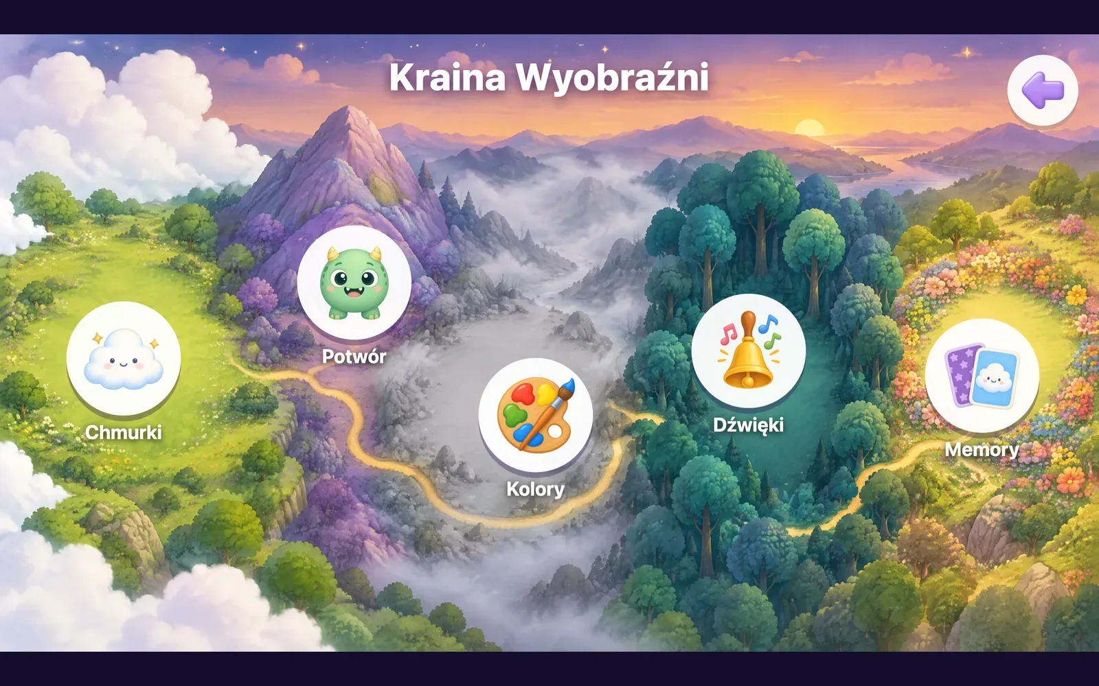 Kraina Wyobraźni — gry dla przedszkola — realizacja CtrlZ Studio, Przedszkole · okolice Myślenic